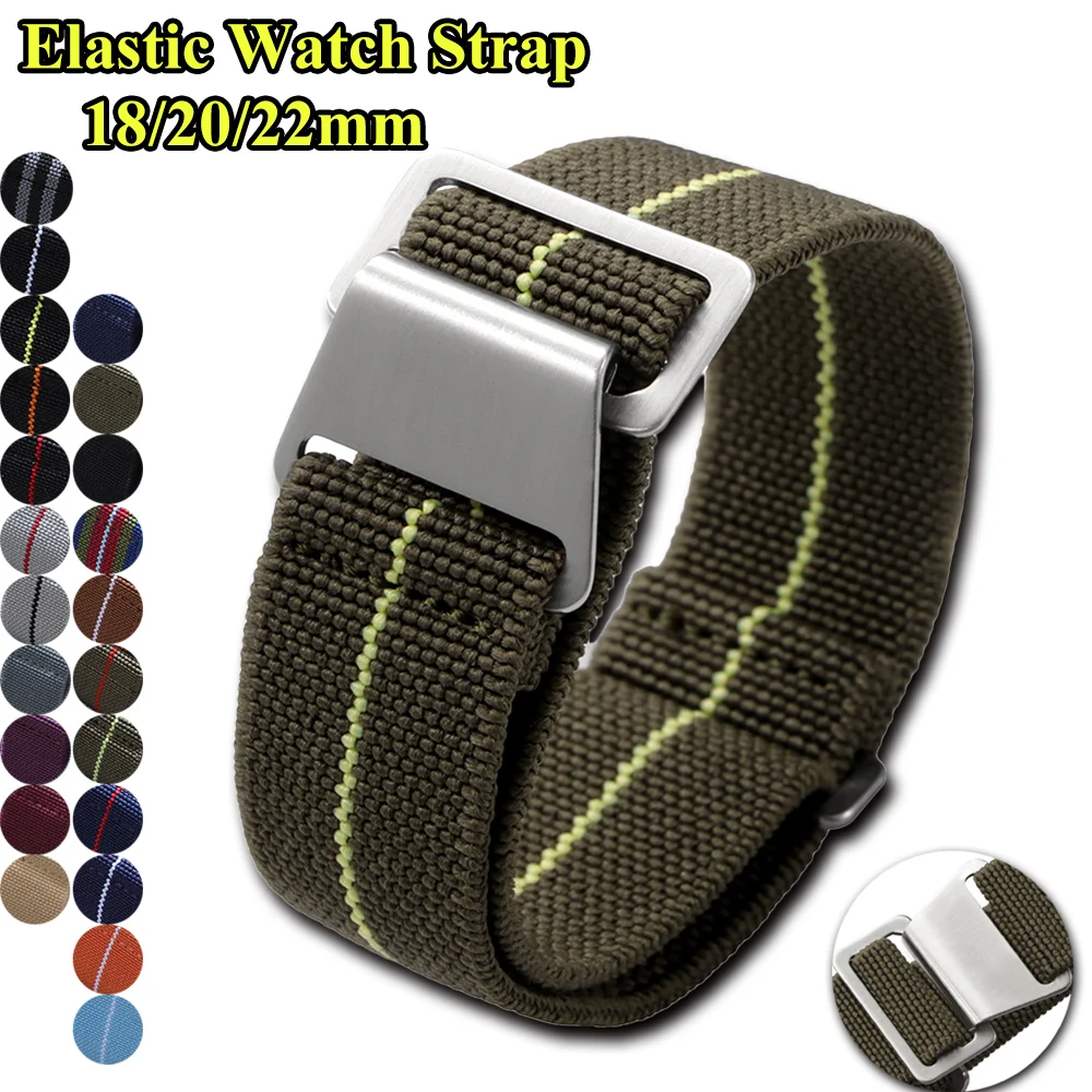 Nato Strap Nylon - 弾性時計ストラップ 18 ミリメートル 20 ミリメートル 22