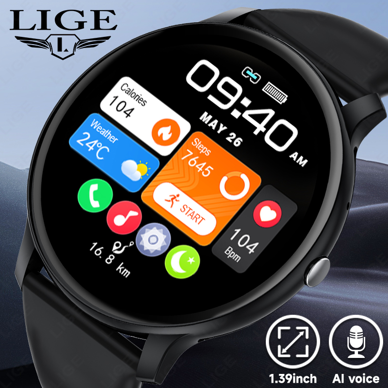 Smartwatch Latest Watches For Women - LIGE Bluetooth 通話女性スマートウォッチ男性スポーツフィットネス腕時計心拍数健康モニタースマートウォッチレディース Android iOS