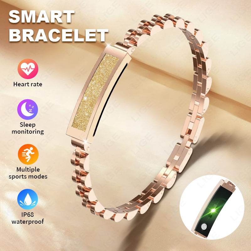 Smartwatch New Watches 2025 - LIGE 新しいスマートウォッチ女性スクリーンなし心拍数血中酸素モニター睡眠トラッカースポーツフィットネスブレスレット健康スマートウォッチ 2025
