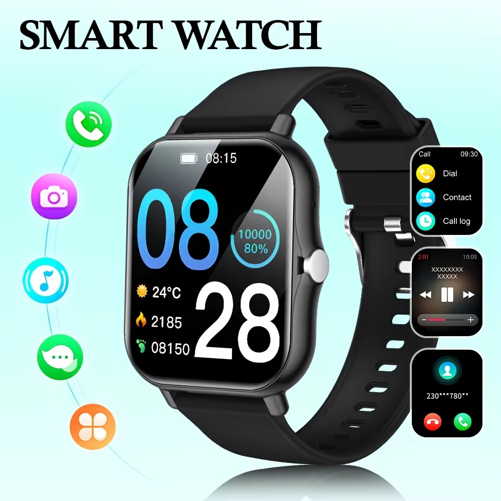 Smartwatch Latest Watches For Women - 最新アップグレード版ファッションデザイン1.83インチフルスクリーンタッチスマートウォッチ（男女兼用）、ワイヤレス通話機能付き