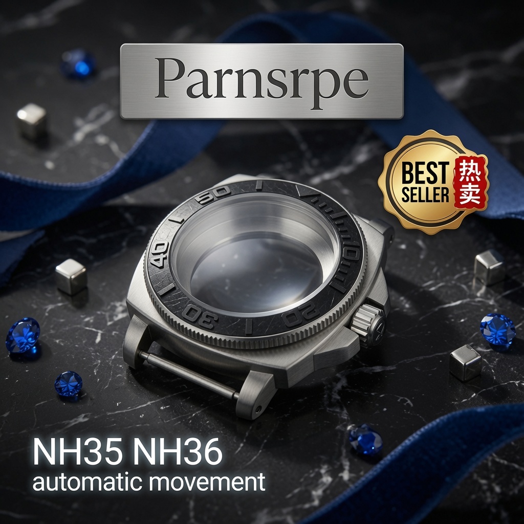Vintage Digital Watch - 40mm角型SKX007改造ダイバーズウォッチケース サファイアクリスタル NH35/NH36ムーブメント対応 28.5MM文字盤 防水ステンレススチール製ウォッチモッド