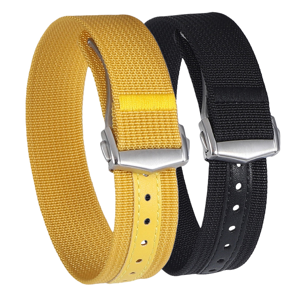Nato Strap Nylon - 折りたたみバックルナイロン時計バンドキャンバス時計ストラップブレスレットリストベルト 20 ミリメートル 22 ミリメートルユニバーサルスポーツ防水時計バンドオメガ