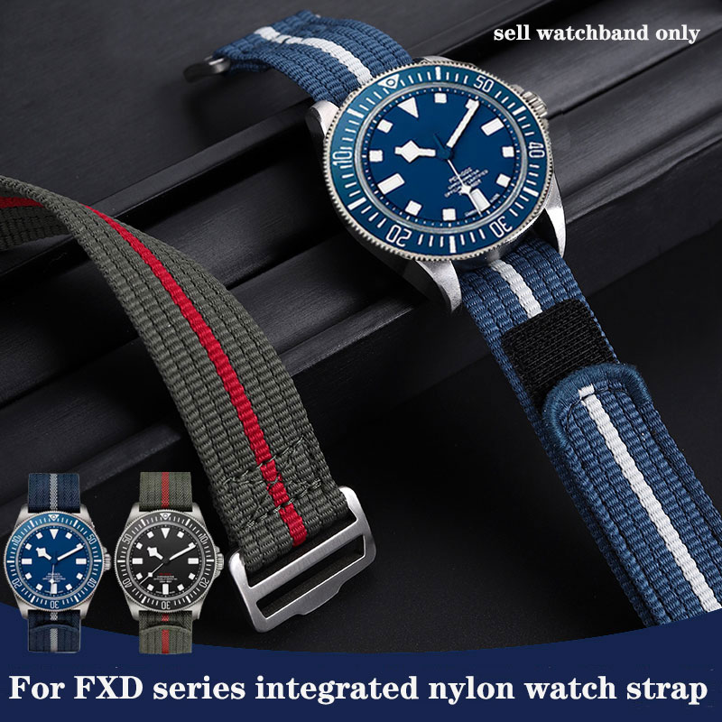 Nato Strap Nylon - ナイロンウォッチストラップ,チューダーウォッチ用統合ナイロンバンド,隠し襟,Fxd,biwan,1958シリーズ,高品質,22mm