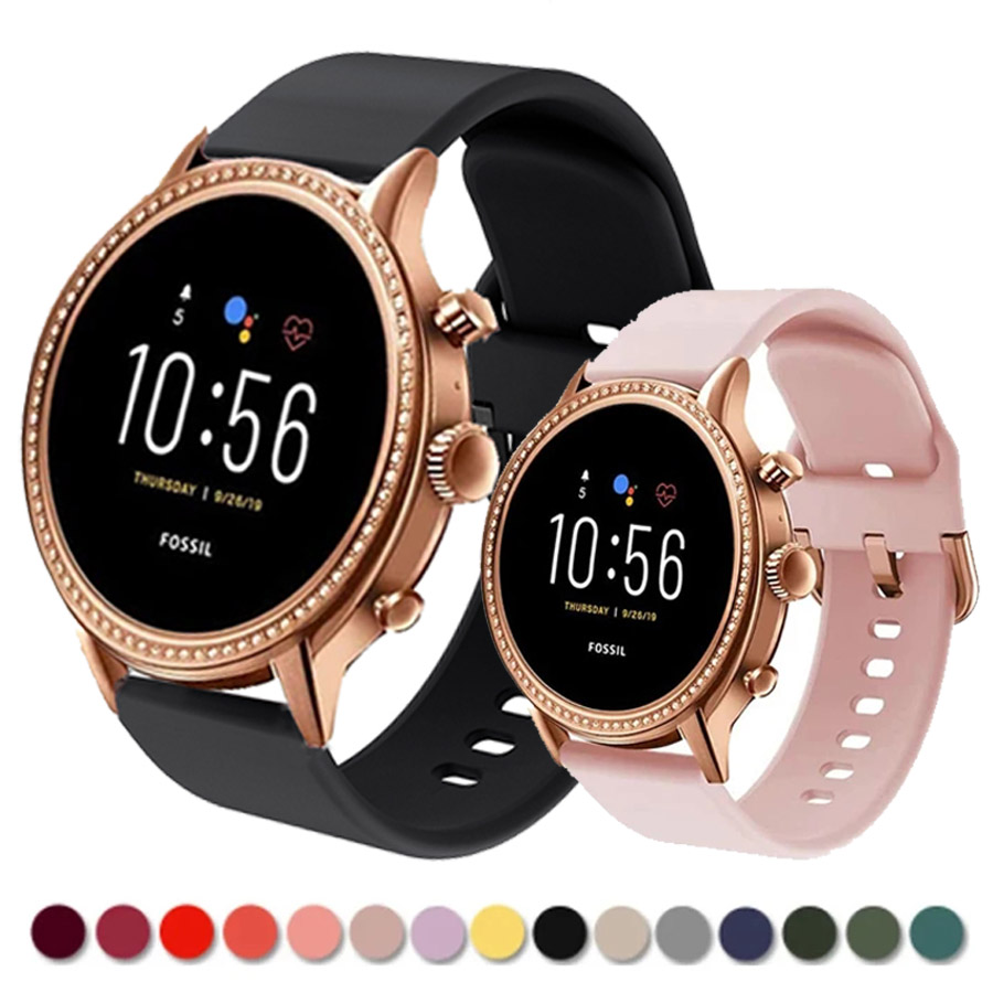 Fossil Watches Smartwatch Gen 4 - シリコンストラップ Fossil 女性の世代 6 42 ミリメートルスマート時計バンドブレスレット