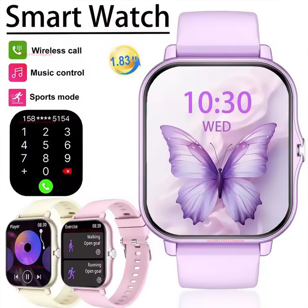 Smartwatch Latest Watches For Women - 最新アップグレード版ファッションデザイン 1.83インチフルスクリーンタッチスクリーン スポーツフィットネススマートウォッチ 男女兼用、ワイヤレス通話対応 Hw12