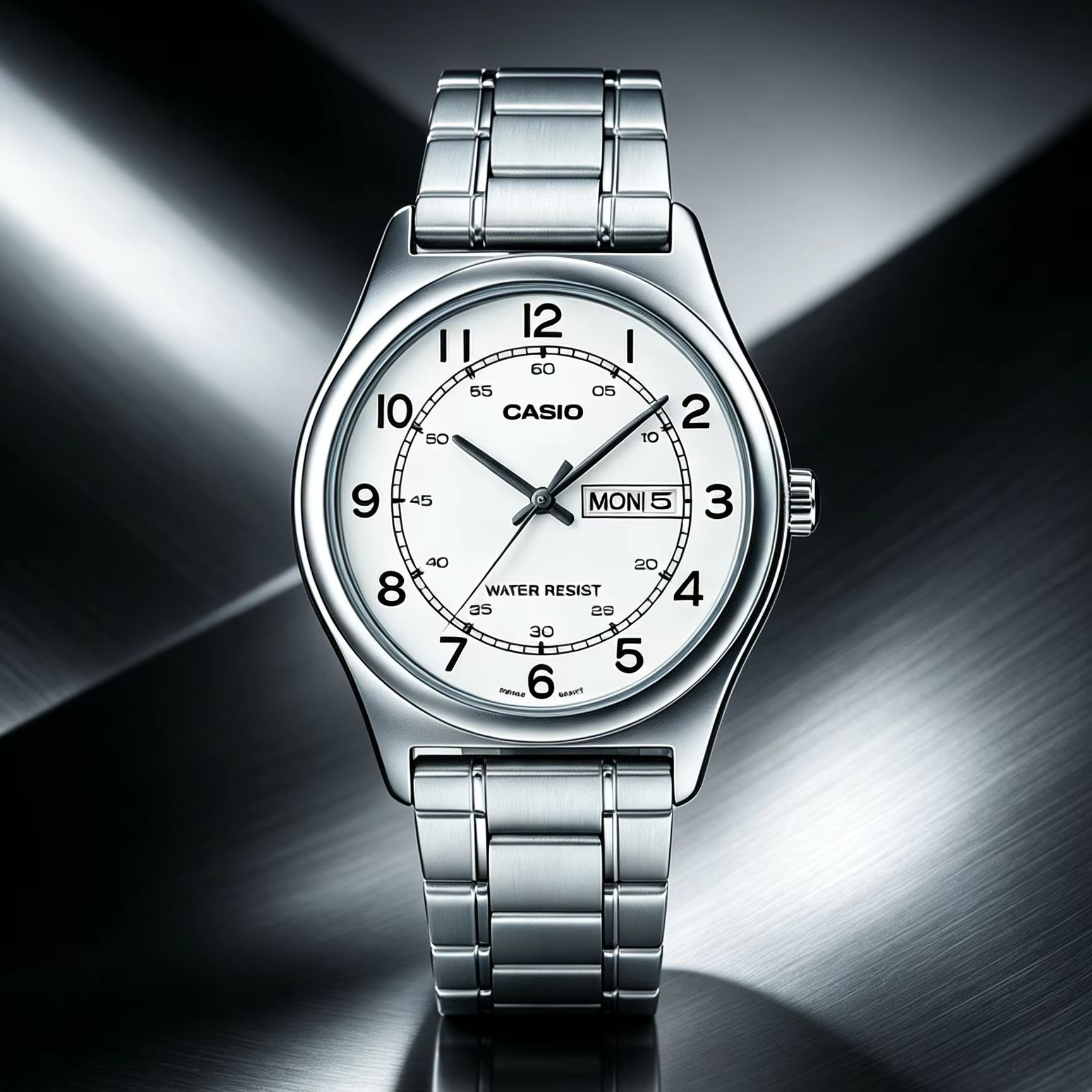 Casio Watches Smartwatch - カシオ MTP‑V006D | ステンレススチール製メンズ腕時計 | 日付表示