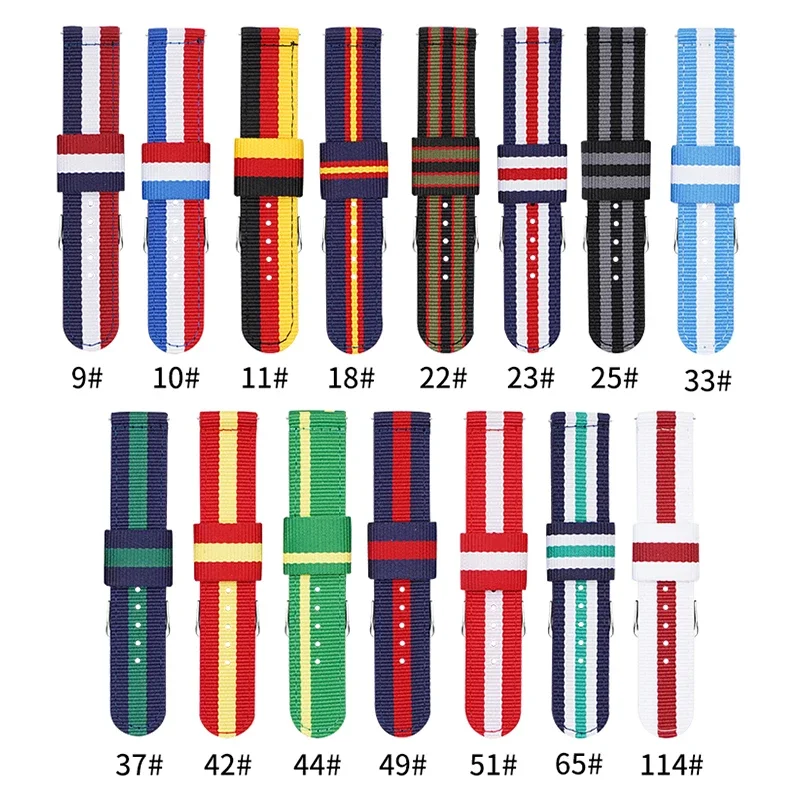 Nato Strap Nylon - 20 ミリメートル 22 ミリメートル織ナイロンストラップサムスンギャラクシーウォッチ 6 4