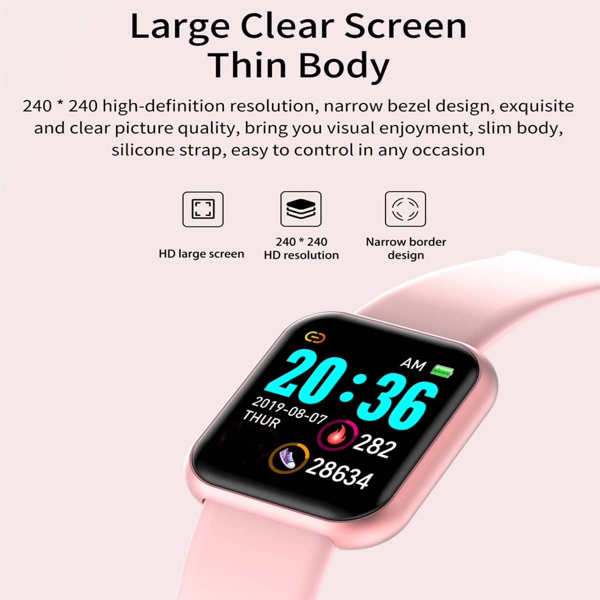 マルチカラースマートウォッチ子供のための少年少女ファッション - Watch Smart Y68 のレビューと価格