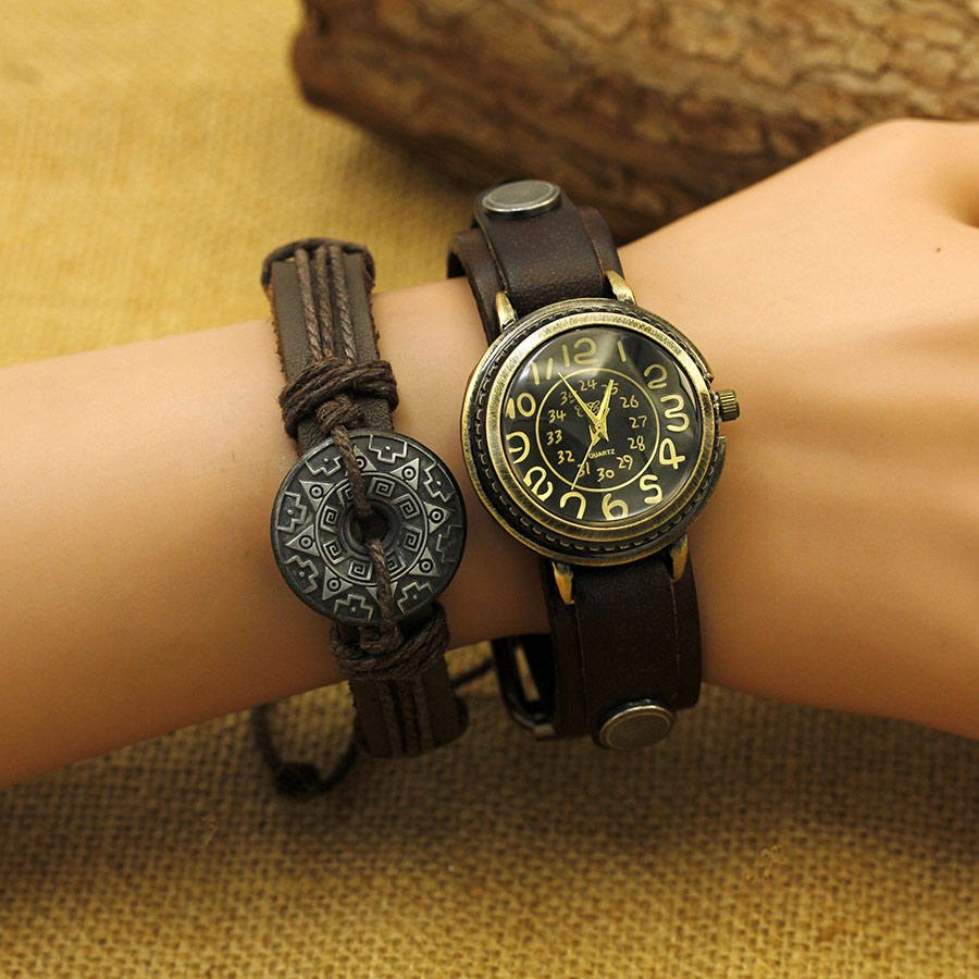 カップルのためのアンティークブロンズデジタル時計,ヴィンテー - Vintage Digital Watch のレビューと価格