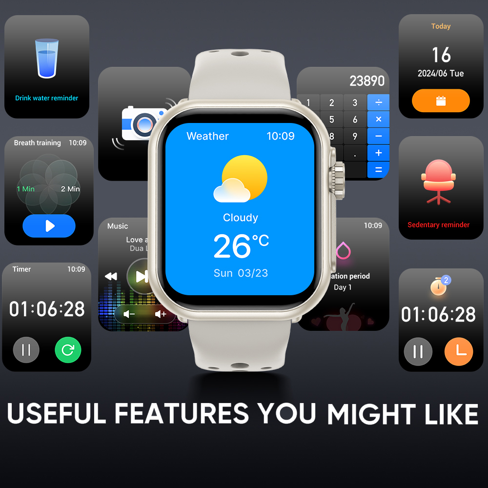 2025年新型 1000mAhバッテリー AMOLEDスマー - Smartwatch New Watches 2025 のレビューと価格