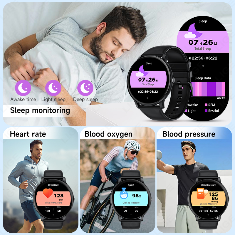 LIGE Bluetooth 通話女性スマートウォッチ男性ス - Smartwatch Latest Watches For Women のレビューと価格