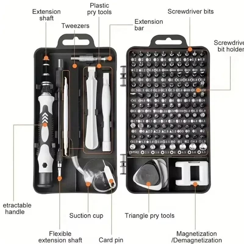 115 in 1プロ精密ドライバーセット、磁気トルクスヘック - Watchmaker Screwdriver のレビューと価格