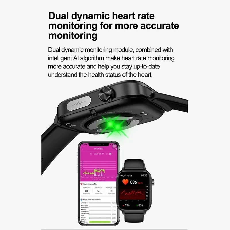2025 新 ECG + PPG モニタリングスマートウォッ - Smartwatch New Watches 2025 のレビューと価格