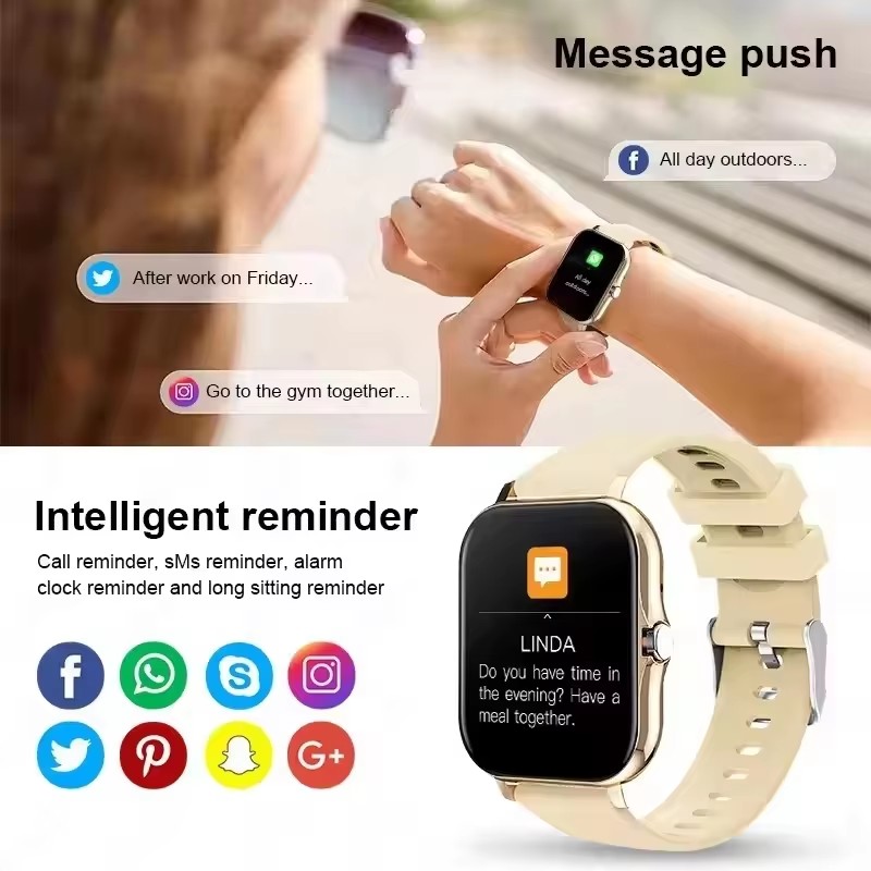 最新改良型ファッションデザイン1.83インチスポーツスマート - Smartwatch Latest Watches For Women のレビューと価格
