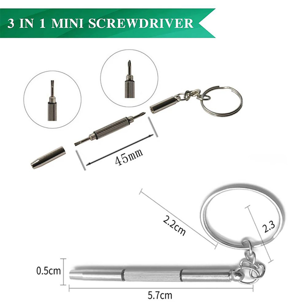 1/2/10 個ミニ 3 in1 ドライバー眼鏡光学眼鏡ポー - Watchmaker Screwdriver のレビューと価格