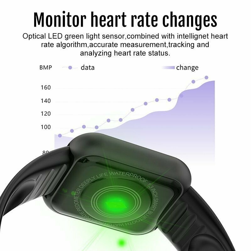 男性と女性のための多機能スマートウォッチ,音楽付きBluet - Watch Smart Y68 のレビューと価格