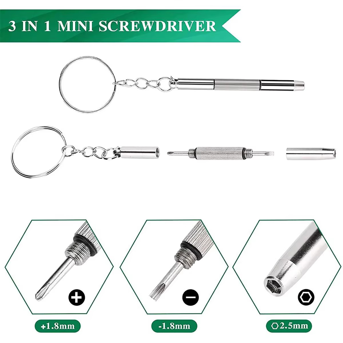 1〜20個入り ミニハンドメガネドライバー 3-in-1 眼 - Watchmaker Screwdriver のレビューと価格