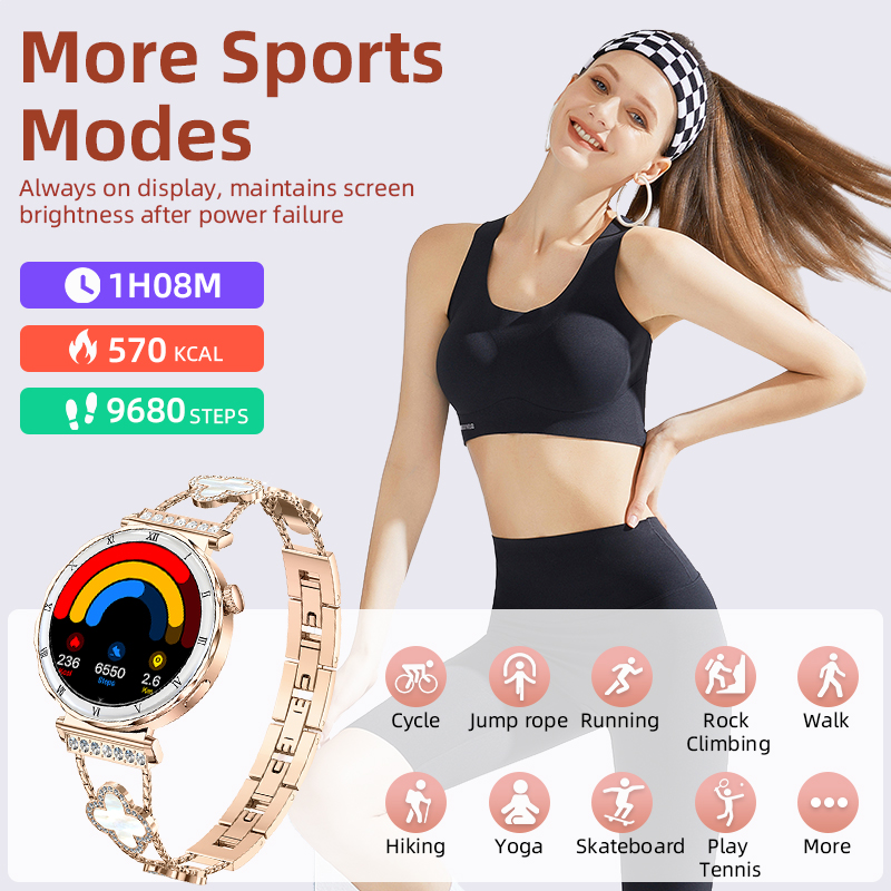 LIGE 女性スマートウォッチ 1.19 インチ AMOLE - Smartwatch Latest Watches For Women のレビューと価格