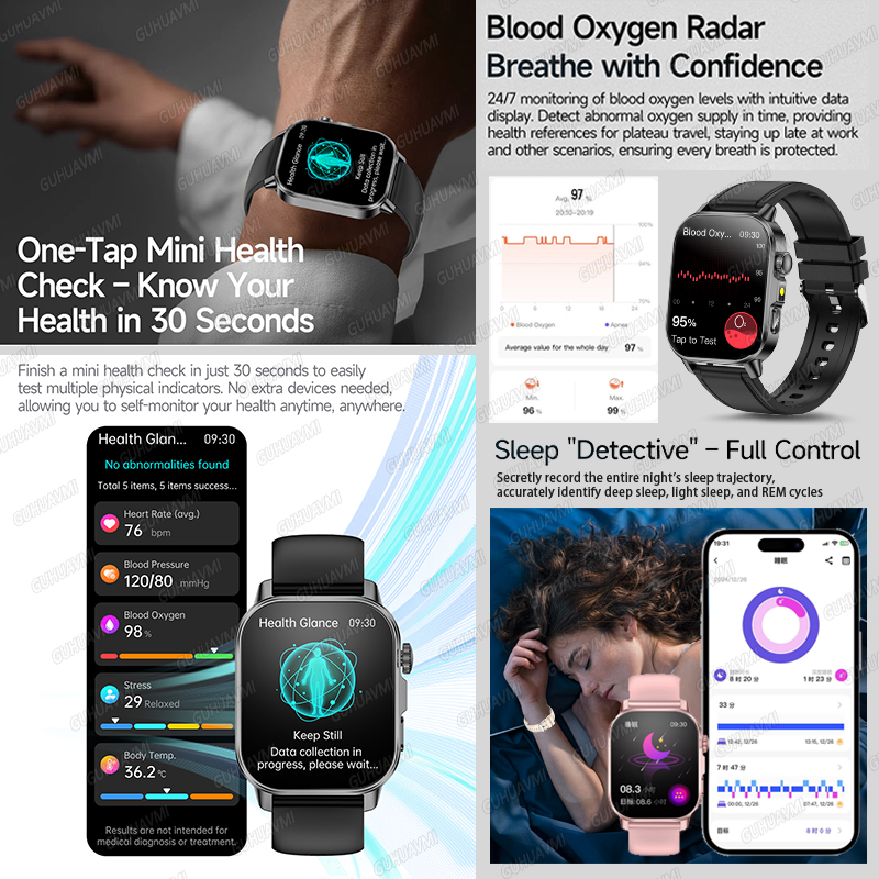 GUHUAVMI 2026 新しい精密ヘルスケアスマートウォ - Smartwatch New Watches 2025 のレビューと価格