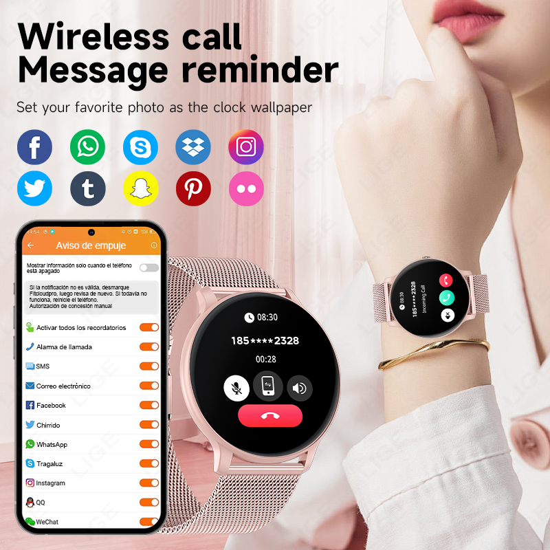 LIGE 2026 スポーツフィットネスウォッチ レディース - Smartwatch Latest Watches For Women のレビューと価格