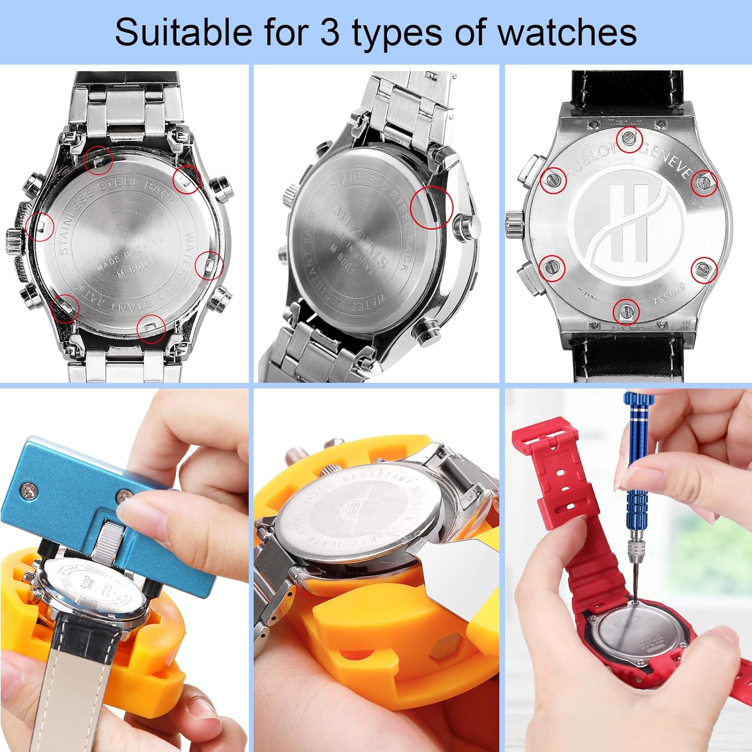 時計バッテリー交換キット,ドライバー,時計ケース,栓抜き,ス - Watchmaker Screwdriver のレビューと価格