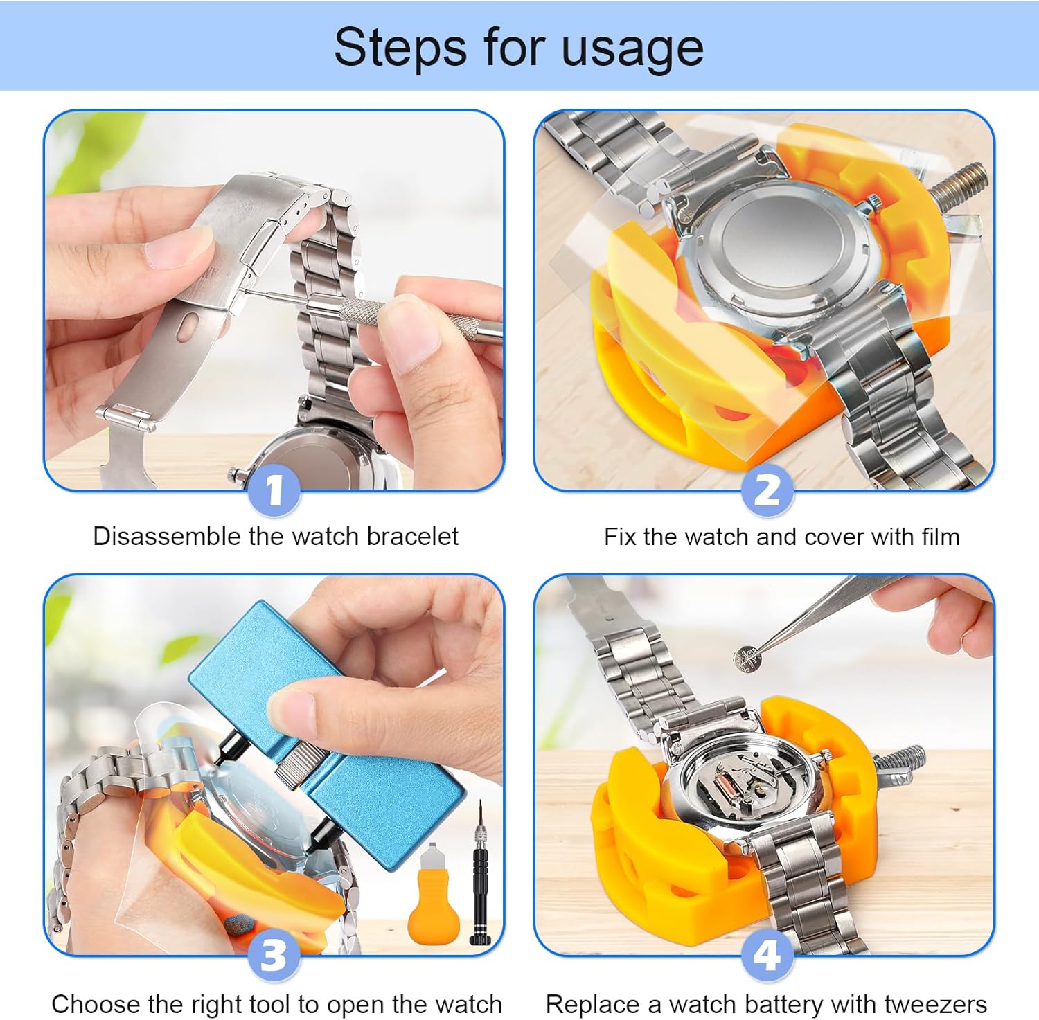 時計バッテリー交換キット,ドライバー,時計ケース,栓抜き,ス - Watchmaker Screwdriver のレビューと価格