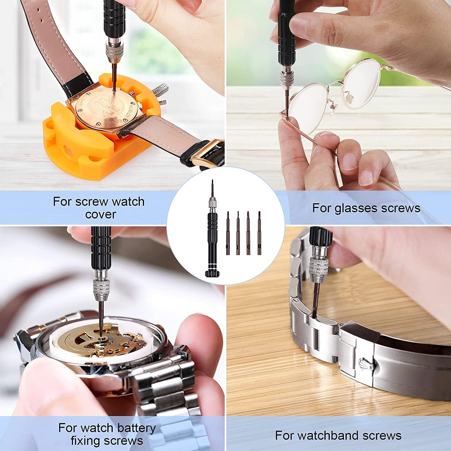 時計バッテリー交換キット,ドライバー,時計ケース,栓抜き,ス - Watchmaker Screwdriver のレビューと価格