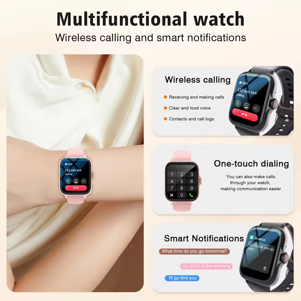 最新アップグレード版ファッションデザイン 1.83インチフル - Smartwatch Latest Watches For Women のレビューと価格