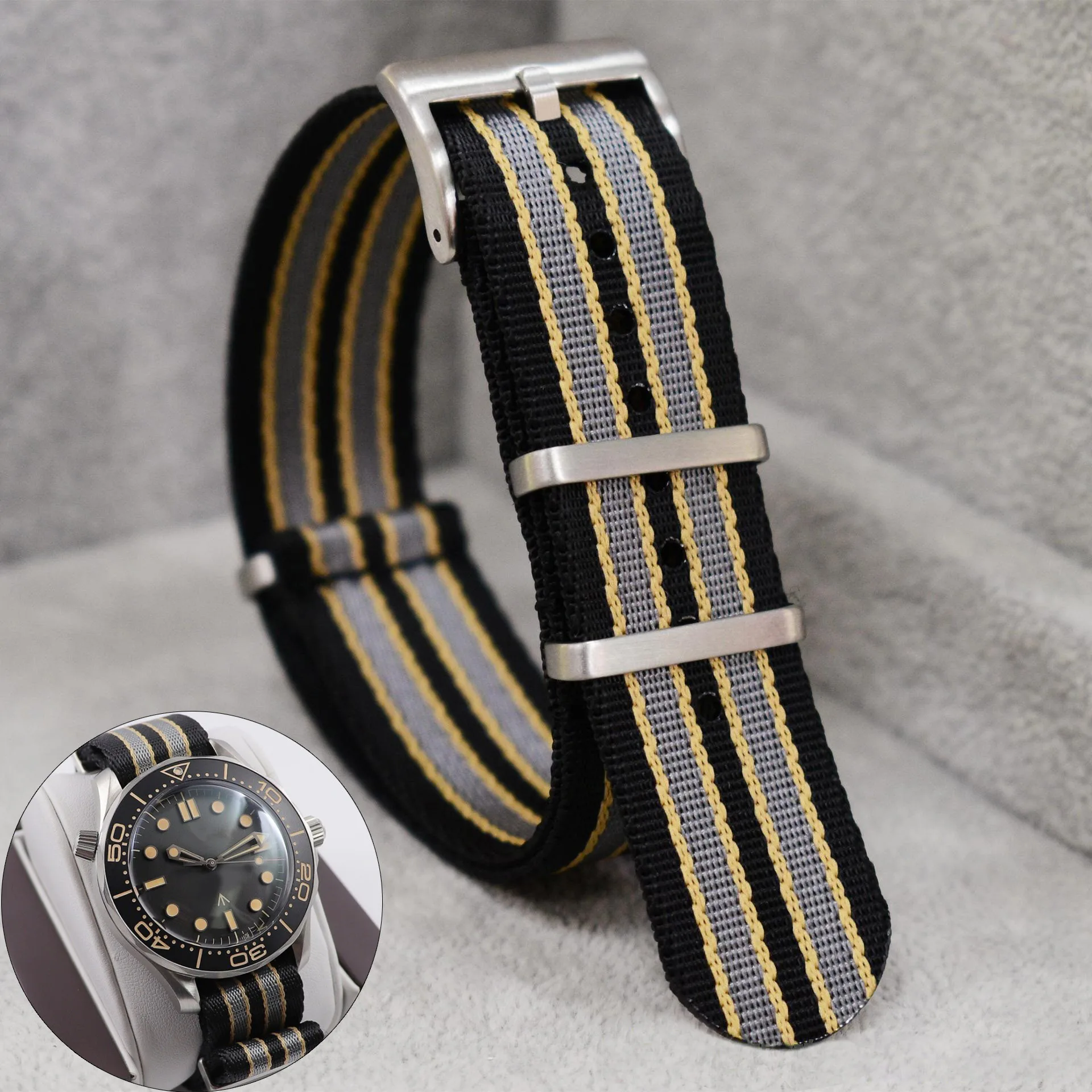 20mm ナイロン時計ストラップ オメガ 007 交換用高密 - Nato Strap Nylon のレビューと価格